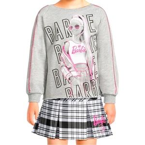 Nwt barbie the movie little girls shirt & skort, size 10/12